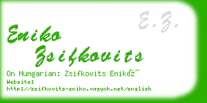 eniko zsifkovits business card